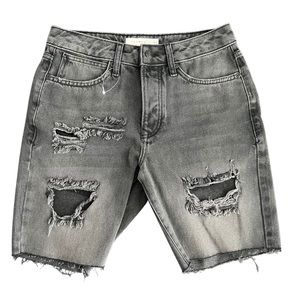 Topman Denim Slim Shorts